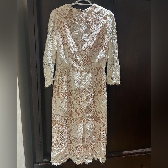 Dolce & Gabbana lace and silk organza midi dress - Picture 3 of 7